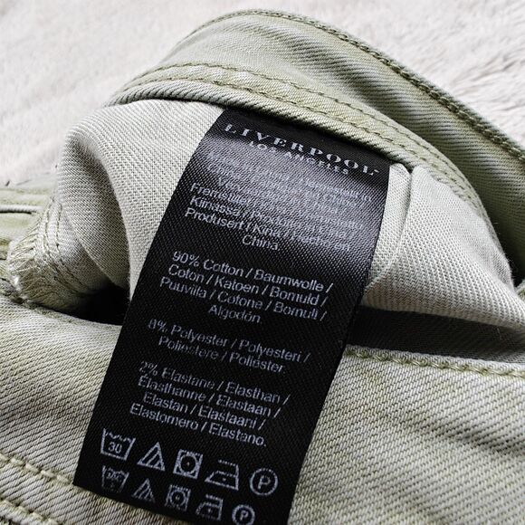 Liverpool Regent Relaxed Straight Jeans Men's 29x32 Light Green Faded Stretchy - Picture 5 of 9